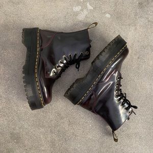 Dr Martens Burgundy Jadon Arcadia Boots, Size US Women 6